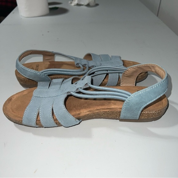 Earth Origins Leather Sling-Back Sandals Laney Moroccan Blue size 8.5M - Picture 7 of 11